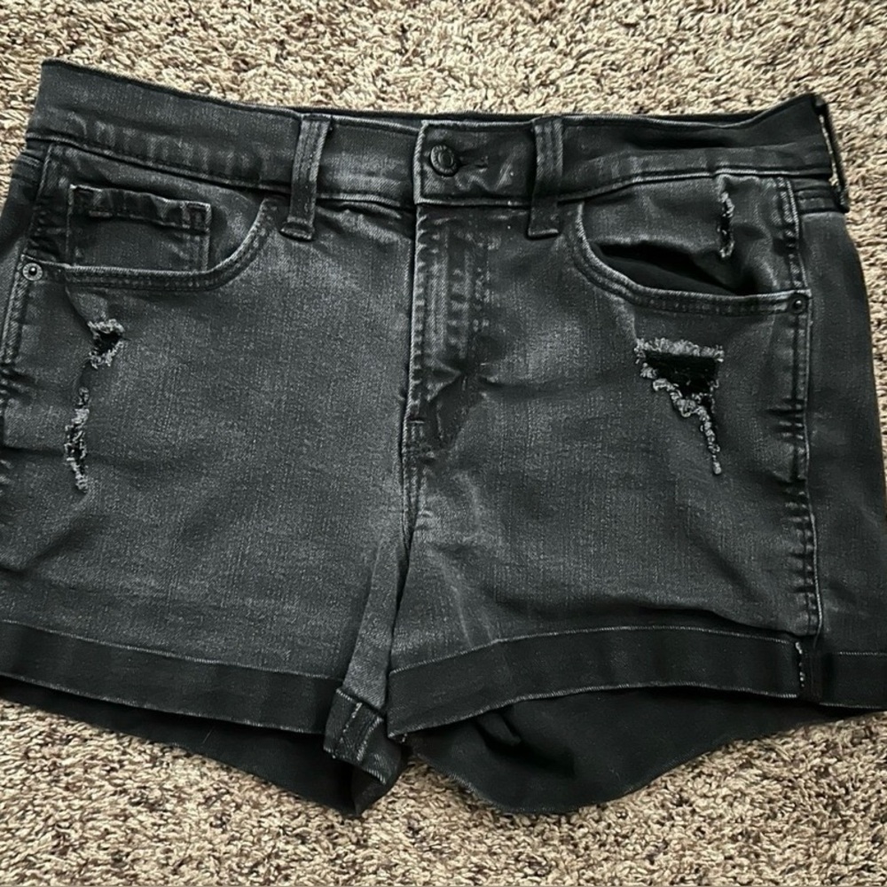 American Eagle Black Denim Shorts